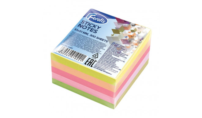 Märkmekuup FOROFIS 51x51mm pastelsed toonid 300 lehte