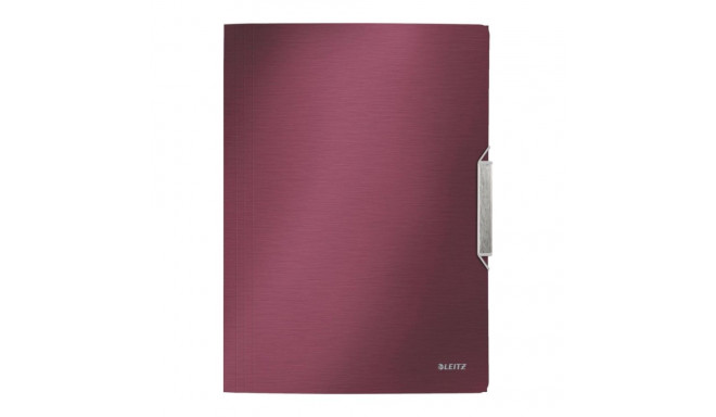 Plastic folder A4 rubber LEITZ Style Bordeaux