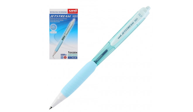 Mechanical gel pen UNI-BALL Jetstream SXN-101 0.7mm blue ink light blue body