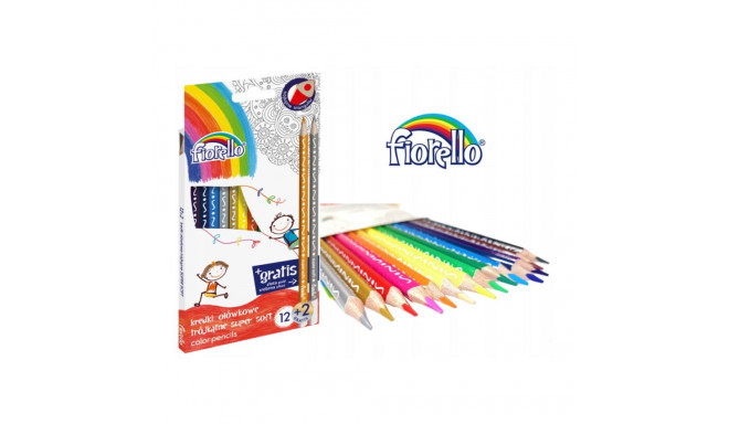 Color pencils Fiorello Super Soft 12 colours