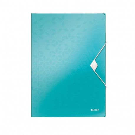 Plastmapp A4 kummiga LEITZ WOW türkiis