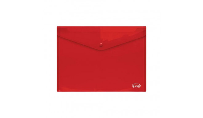 Plastic envelope with stamp C4 FORPUS for 100 pages, red