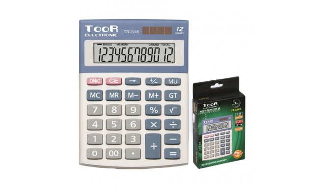 Kalkulaator TOOR TR-2245 12 kohaline hõbedane korpus