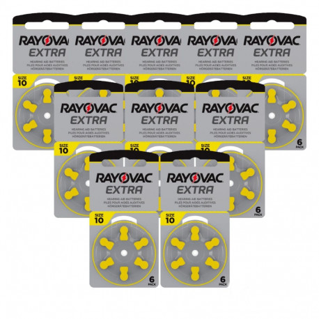 Rayovac Extra Advanced 10 batteries for hearing aids 60 pcs.