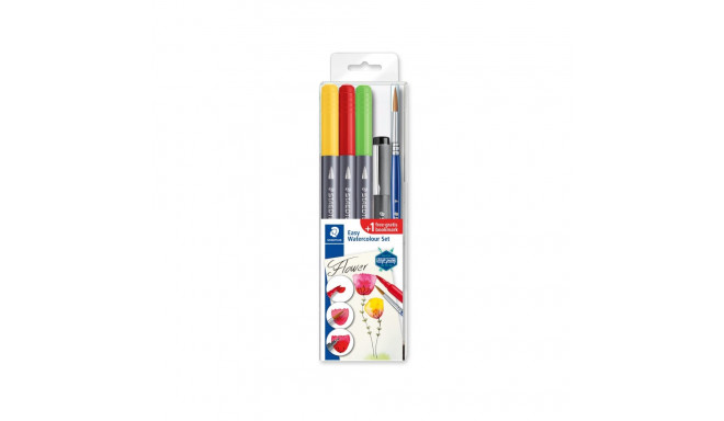 Komplekt STAEDTLER 3001 STB5-2, 3 viltpliiatsit, must tindipliiats ja pintsel