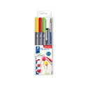 Komplekt STAEDTLER 3001 STB5-2, 3 viltpliiatsit, must tindipliiats ja pintsel