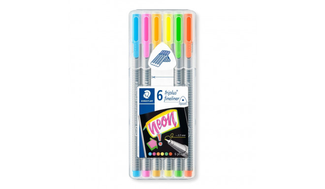 Tindipliiatsid Staedtler Triplus Fineliner, neoon, 6tk