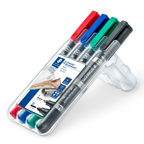 Markerite komplekt Staedtler Lumocolor Duo 348, 2 otsaga, 4tk
