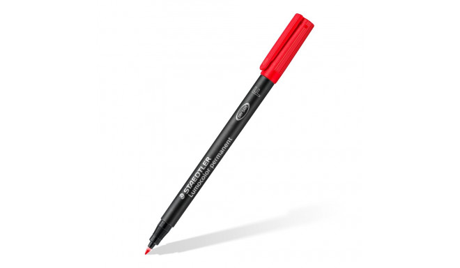 Marker permanentne Staedtler Lumocolor F/0,6 mm,  punane