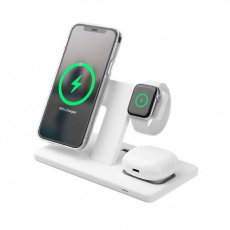 Fixed Stand with wireless charging 3in1 FIXMPOS-WH MagPowerstation