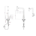 Kitchen faucet with pull-out hose Quadron MERYL 3673501BS