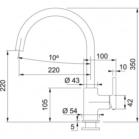 Kitchen faucet Franke Lina XL, sand sp. 115.0626.026