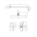 Concealed shower system Omnires SYSY36GR, graphite