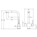 Sink faucet Blue Water APALA black matte