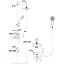 Concealed shower set Blue Water DEN-ZKP.150C