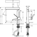 Washbasin mixer with pull-out sprayer Hansgrohe Finoris 76063670, black matt