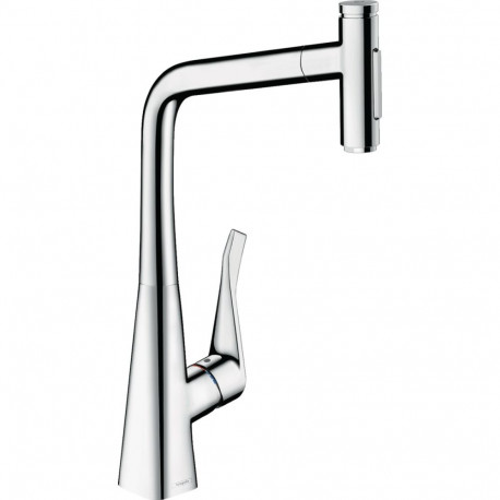 Köögisegisti väljatõmmatava voolikuga Hansgrohe Metris Select M71 72833000