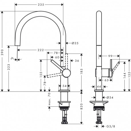 Hansgrohe Talis M54 72804670 köögisegisti