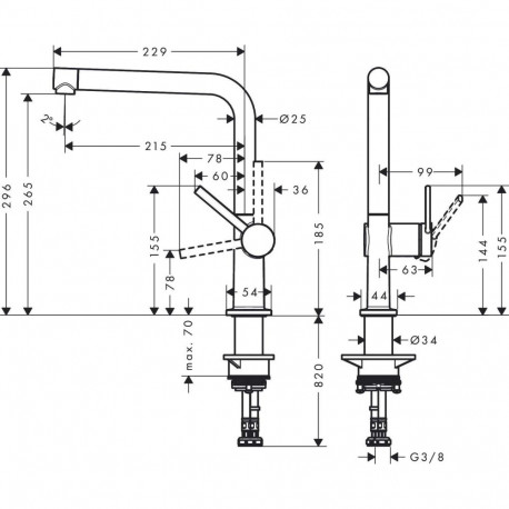 Hansgrohe Talis M54 72840800 (roostevaba teras)