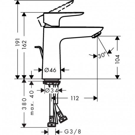 Hansgrohe Talis E 71713670 valamu segisti