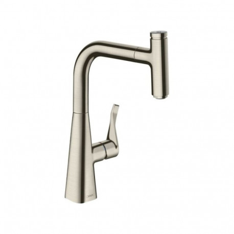 Köögisegisti väljatõmmatava voolikuga Hansgrohe Metris Select M71 73802800