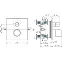Concealed thermostatic mixer for bath/shower Ideal Standard Ceratherm C100, A7522XG