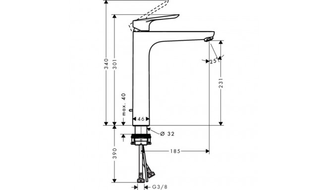 Faucet Hansgrohe Logis E230 71162000