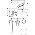 Bathroom faucet Hansgrohe Talis E 3-way outlets, 71730000