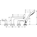 4 hole bath mixer Hansgrohe Talis E 71748000