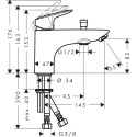 Bath and shower mixer Hansgrohe Logis 71315000