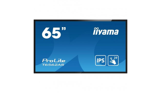 iiyama T6562AS-B1 Signage Display Interactive flat panel 163.8 cm (64.5&quot;) IPS 500 cd/m² 4K 