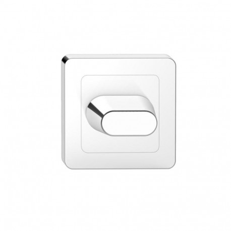 WC ESCUTCHEON ON SQUARE ROSET, CHROME