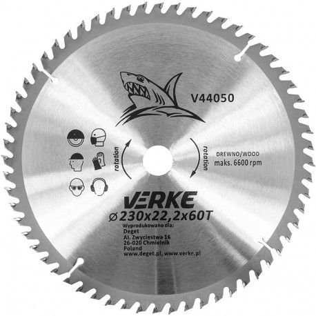 Saeketas puidule 230x22,2x60z VERKE
