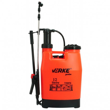 Backpack Garden Sprayer 12L 2–4 bar adjustable nozzle 1.2 m hose spray lance with extension liquid l