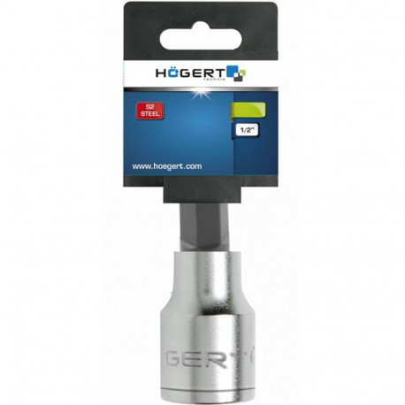 Hogert HT1S732 pesakinnitus, 1/2" ajam, HEX 17mm, 55mm, DIN 3120, 58-60 HRC, kroom-vanaadiumteras