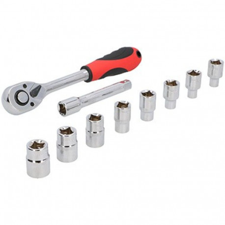 Otsikute komplekt, 1/2 ", 8-21mm, (10tk.), CrV