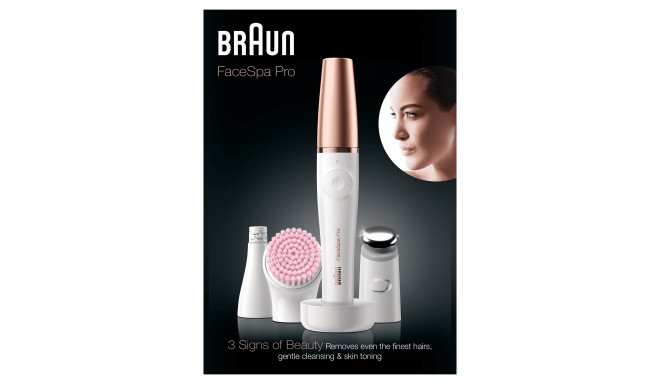 Braun FaceSpa Pro 912 näoepilaator, valge/pronks