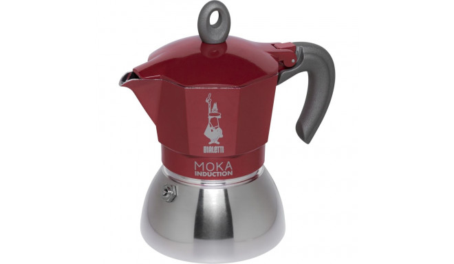 Bialetti Moka Induction punane mokakann, 4 tassi