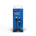 Savio CL-128 USB cable USB 2.0 1 m USB A USB C/Micro-USB A Black