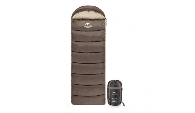 Naturehike ENVELOPE STYLE sleeping bag with hood U250 (gray)