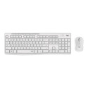 LOGITECH MK295 Silent Keyboard and mouse set wireless 2.4 GHz Nordic off white (PAN)