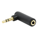 GEMBIRD A-3.5M-3.5FL Gembird audio adapter plug 3.5mm, right angle adapter, 90°, black