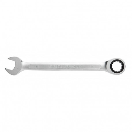 Hogert HT1R013 combination ratchet wrench, 13mm, 72-tooth, CrV steel, 15° offset