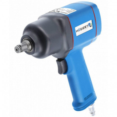 Hogert impact wrench HT4R623, 1500Nm, 6.3bar, 8000RPM, 2.2kg, 1/4" air connection, TWIN HAMMER mecha