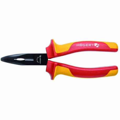 Hogert HT1P919 kõverdatud tangid, 160mm, 1000V, kroom-vanaadiumteras, DIN 5745, EN 60900, 55-60 HRC