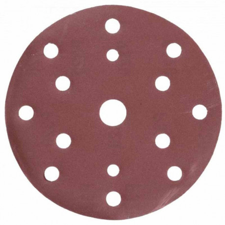 Hogert Abrasive disc MODEL HT8D138, Ø150mm, G320, 5pcs, with Velcro, 15 holes, aluminum oxide