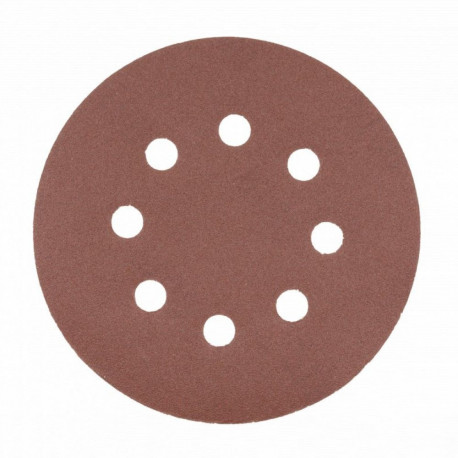 Hogert abrasiivketas HT8D125, Ø125mm, G150, 5tk, aukudega, Velcro kinnitus, alumiiniumoksiidiga kaet