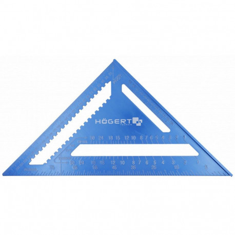 Hogert HT4M214 square 300mm, aluminium, 4.5mm, anodized, metric scale, double-sided