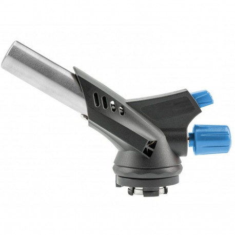 Hogert HT2C505 gas blow torch, 1 kW, 1300°C, butane, piezo ignition, 360° angle, flame adjustment, S