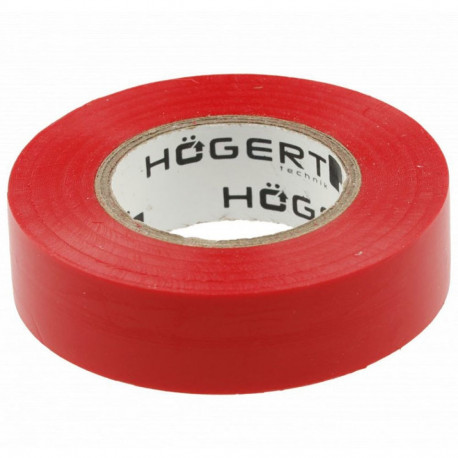 Hogert HT1P282 insulation tape, 0.13mm x 19mm x 20m, red, fabric film, heat resistant, waterproof, s